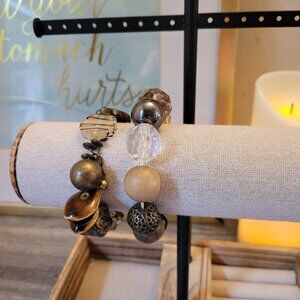 Glass beaded bracelets